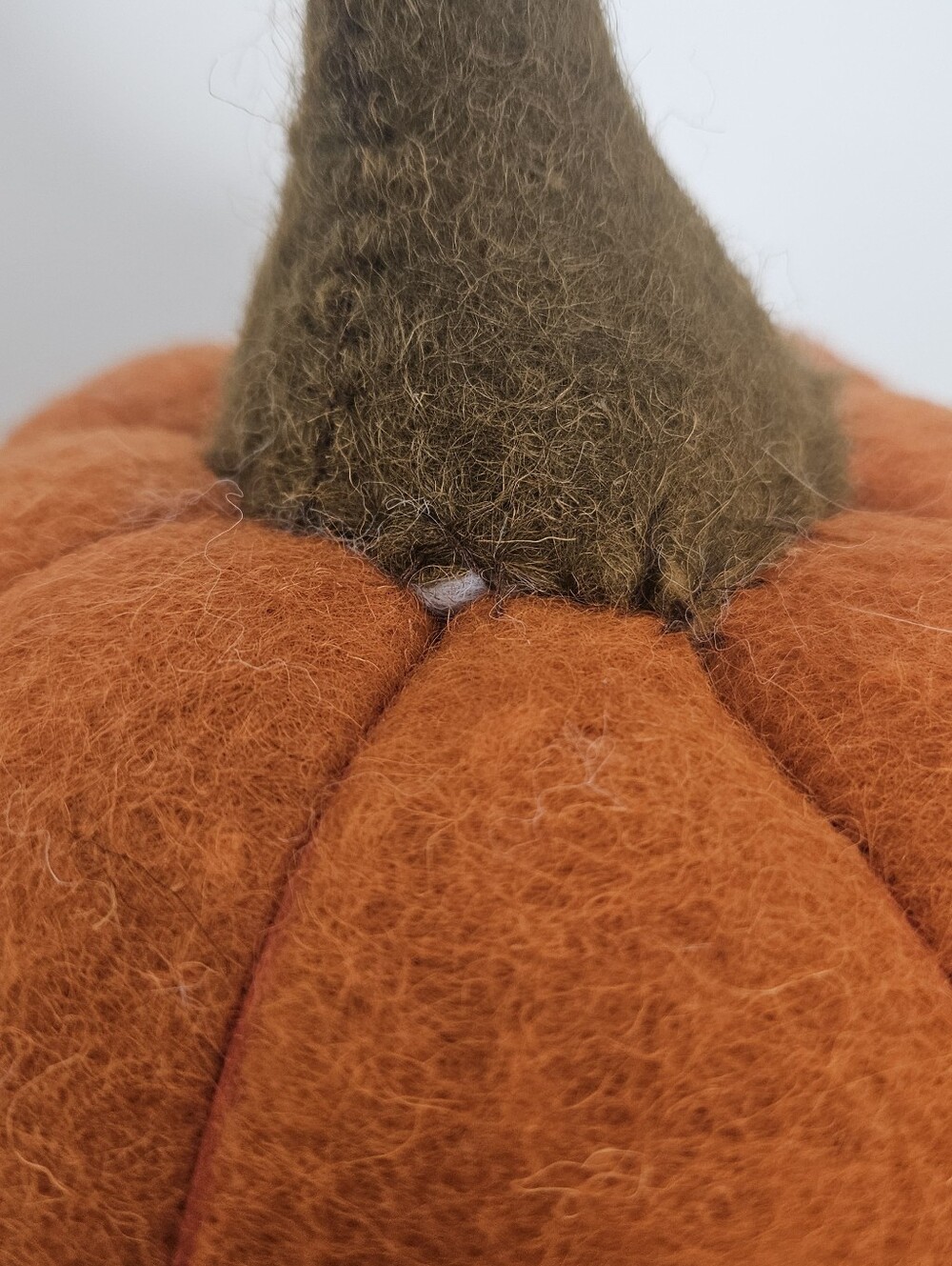 felt jack-o-lantern pumpkin plush throw pillow boho indie halloween decor - Picture 3 of 6